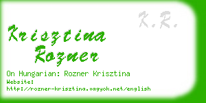 krisztina rozner business card